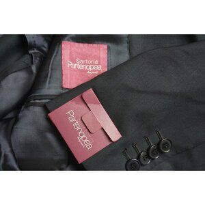 Sartoria Partenopea Dark Blue 140s Wool Sport Coat Jacket Sz 38S 48EU NEW